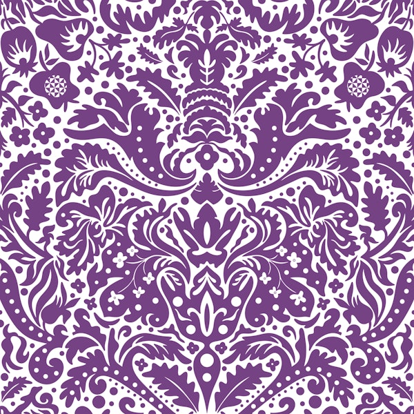 Baroque Damask Design 1 Purple
