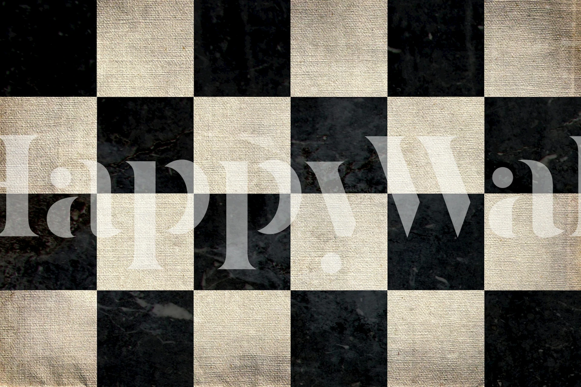 Black and white checkerboard pattern wallpaper