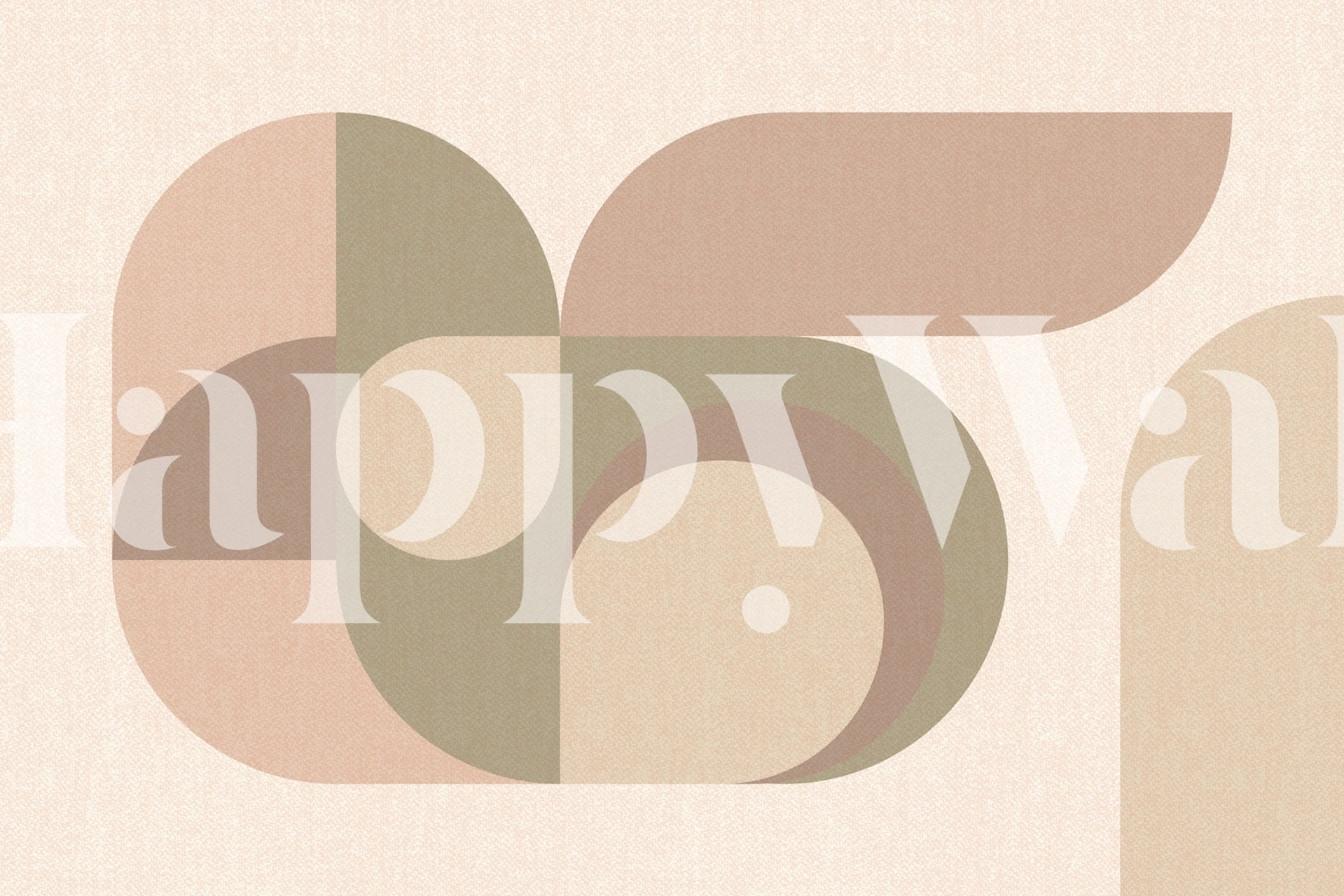 Abstract geometric shapes in soft pink and green colors wallpaper