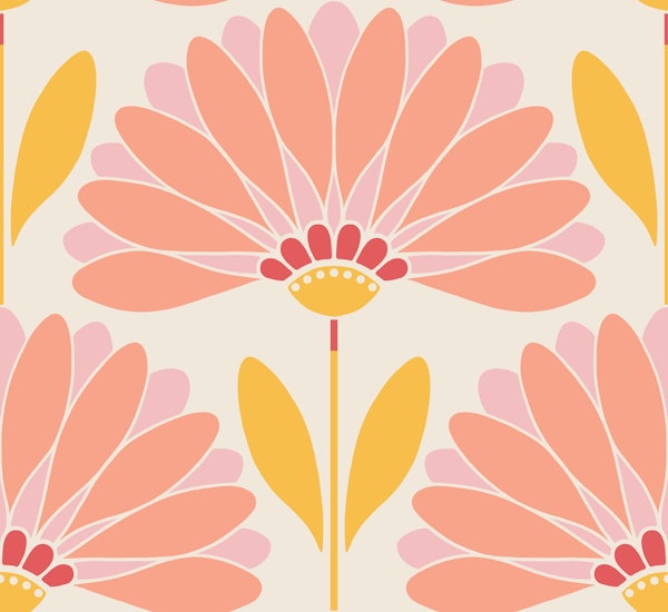 Peach and Yellow Daisies - Large