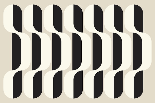 Vintage Abstract Stripe Wave Geometry