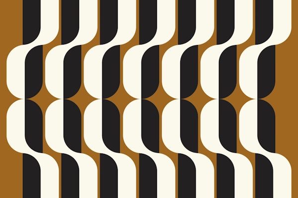 Vintage Abstract Wave Geometry