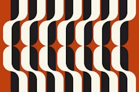 Vintage Abstract Bauhaus Wave Geometry wallpaper