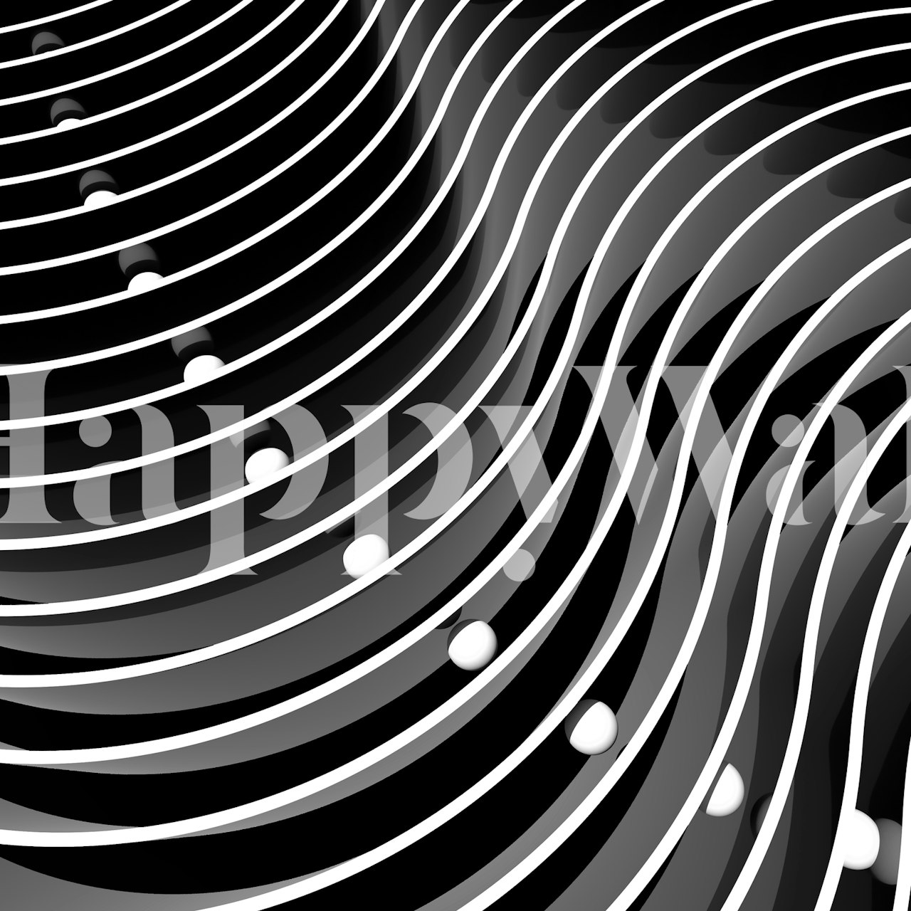 Curve and Ball Path wallpaper design
