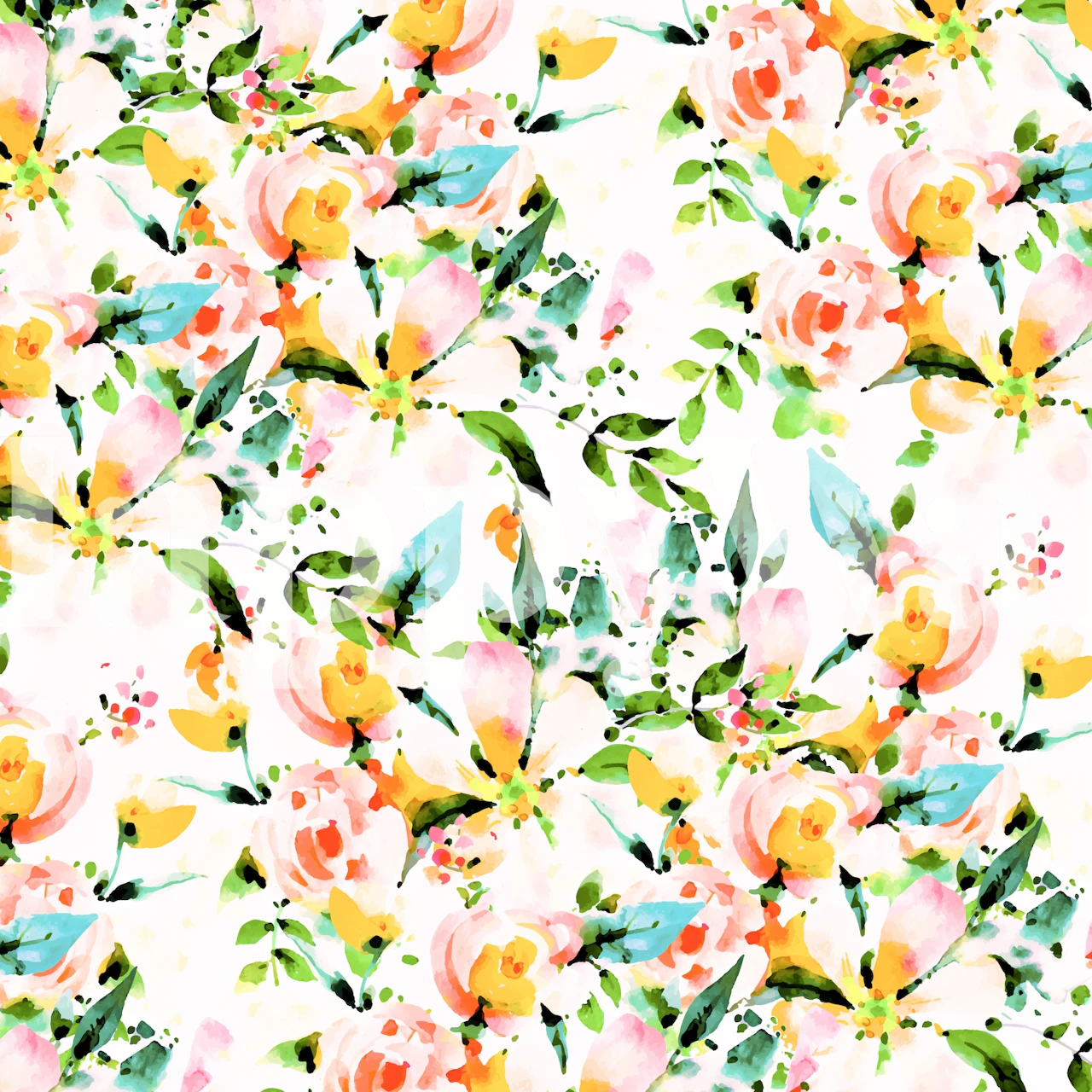 Floral wallpaper design in a room setting