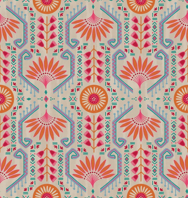 Areca - orange & beige