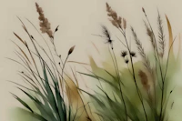 Japandi Wild Flowers wallpaper