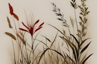 Scandinavian Japandi Flowers tapete