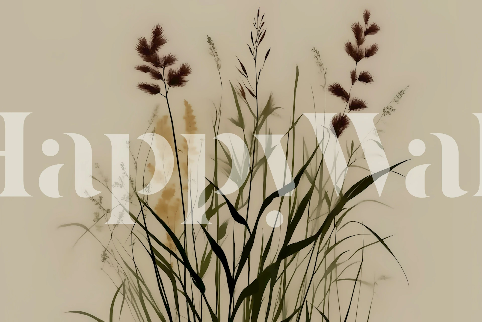 Scandinavian Japandi Floral wallpaper in a room