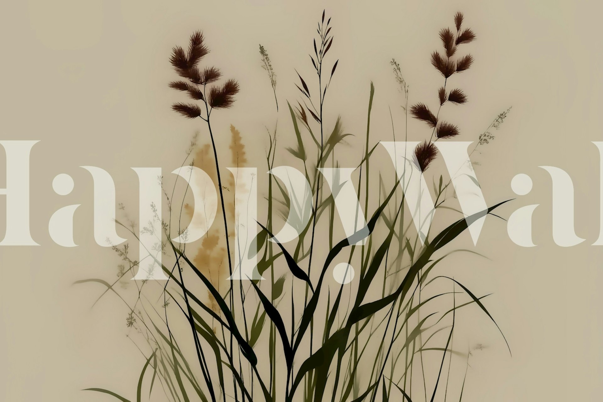 Scandinavian Japandi Floral wallpaper in a room