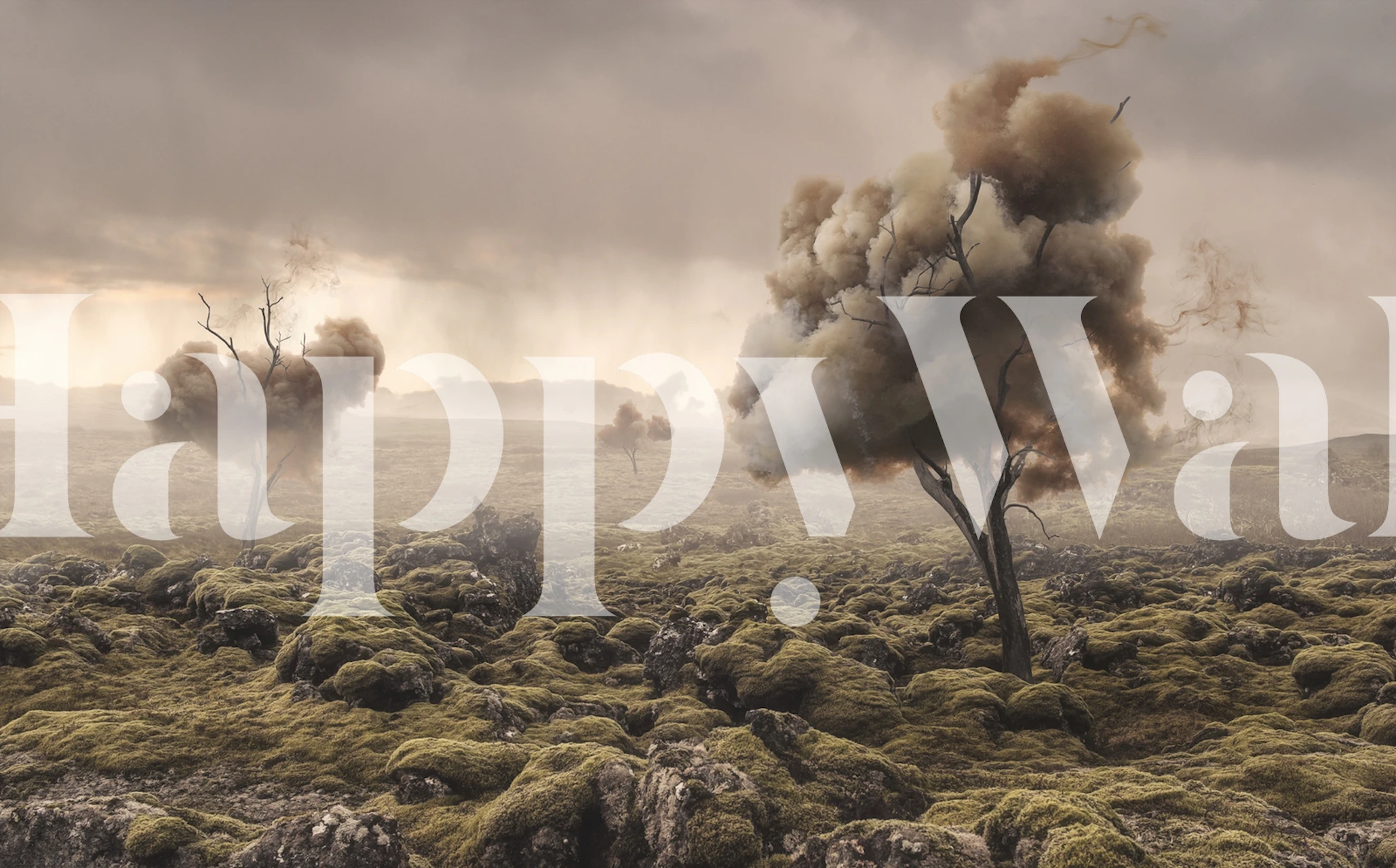 Desolation wallpaper in a room setting