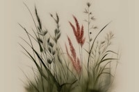 Moody Japandi Floral wallpaper