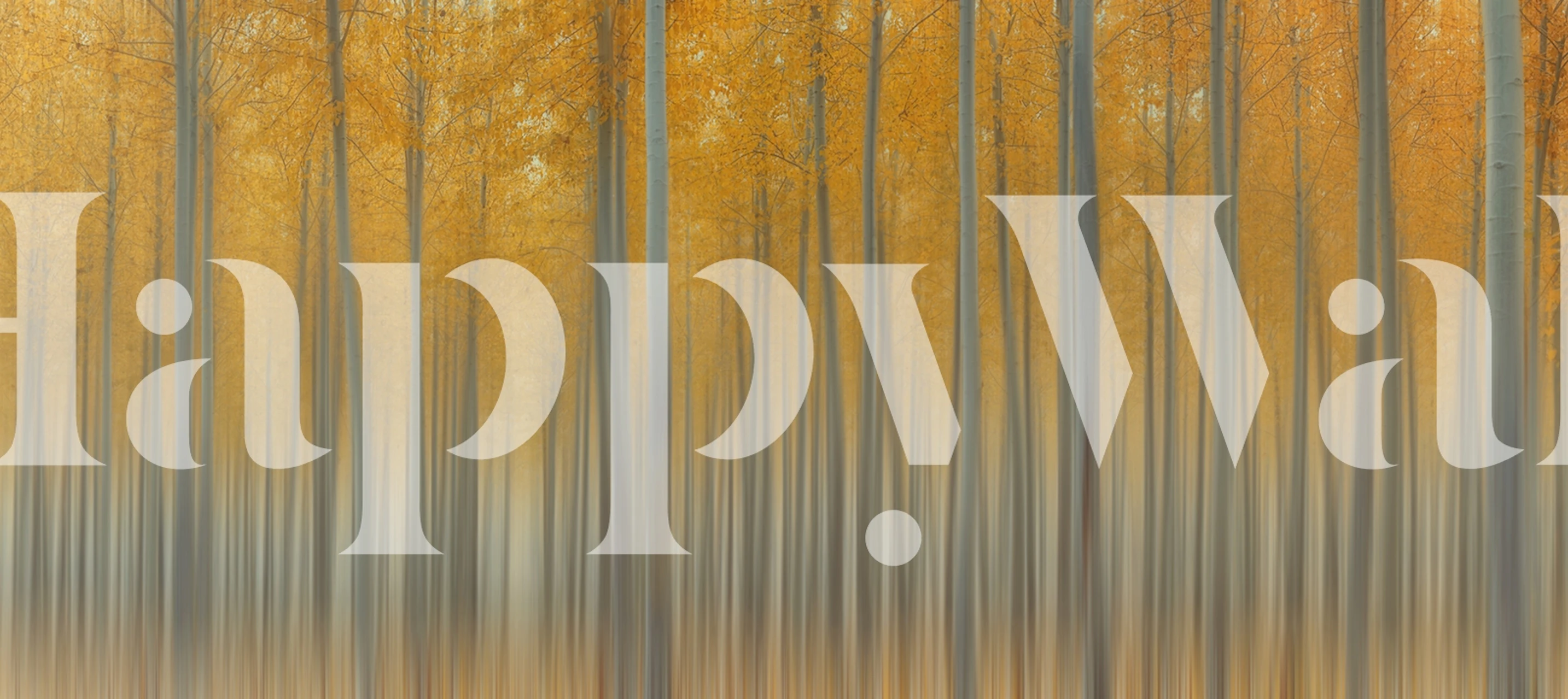 Autumn Delight zidna slika sa zlatnim i jantarnim tonovima jesenjih stabala