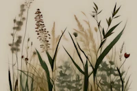 Floral Japandi Scandinavia wallpaper