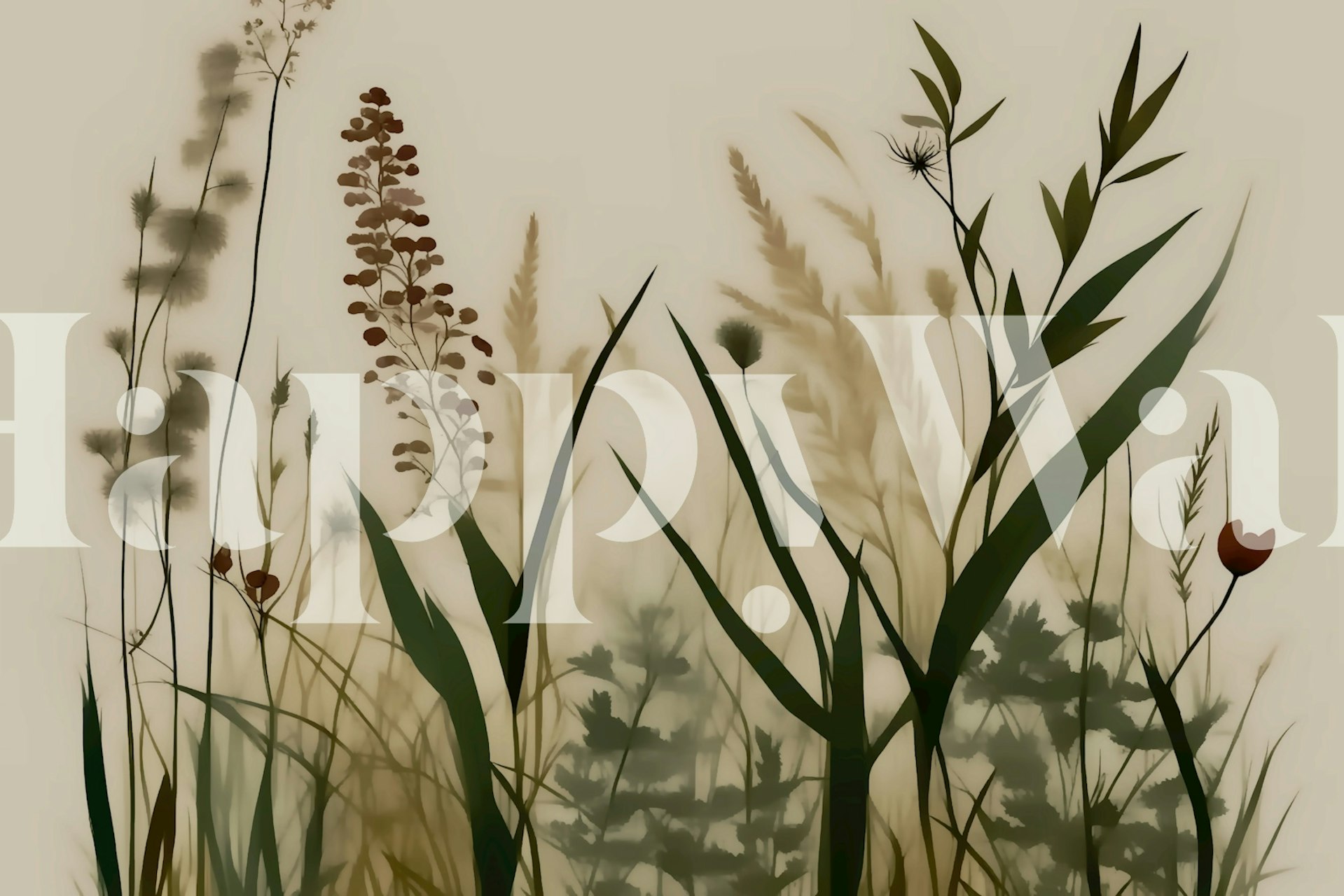 Minimalistická fototapeta inspirovaná japonštinou a květinami se skandinávskými prvky