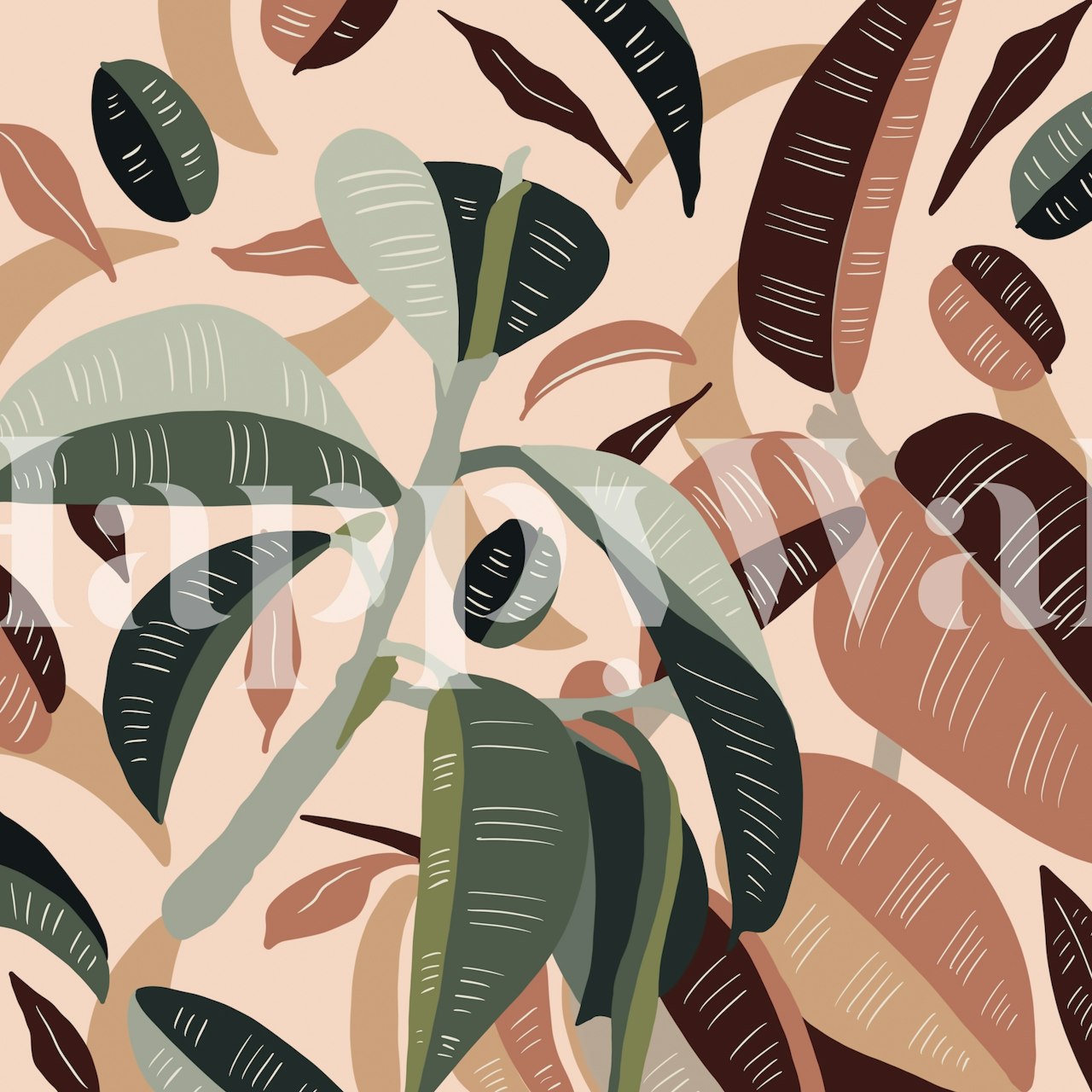 Simple botanical digital painting A suunnittelu
