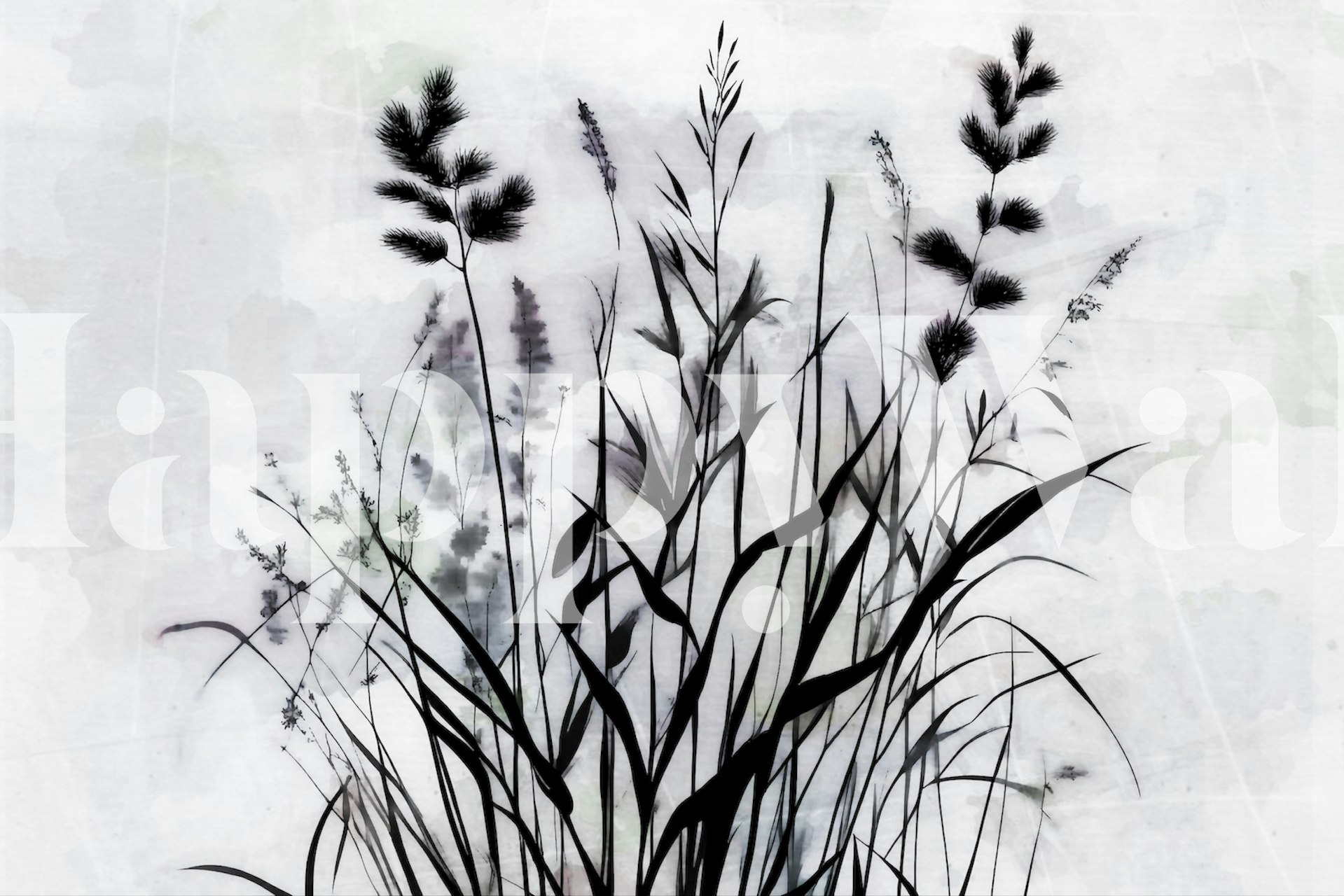 Ταπετσαρία Wild Flowers Mystery σε ένα σύγχρονο δωμάτιο