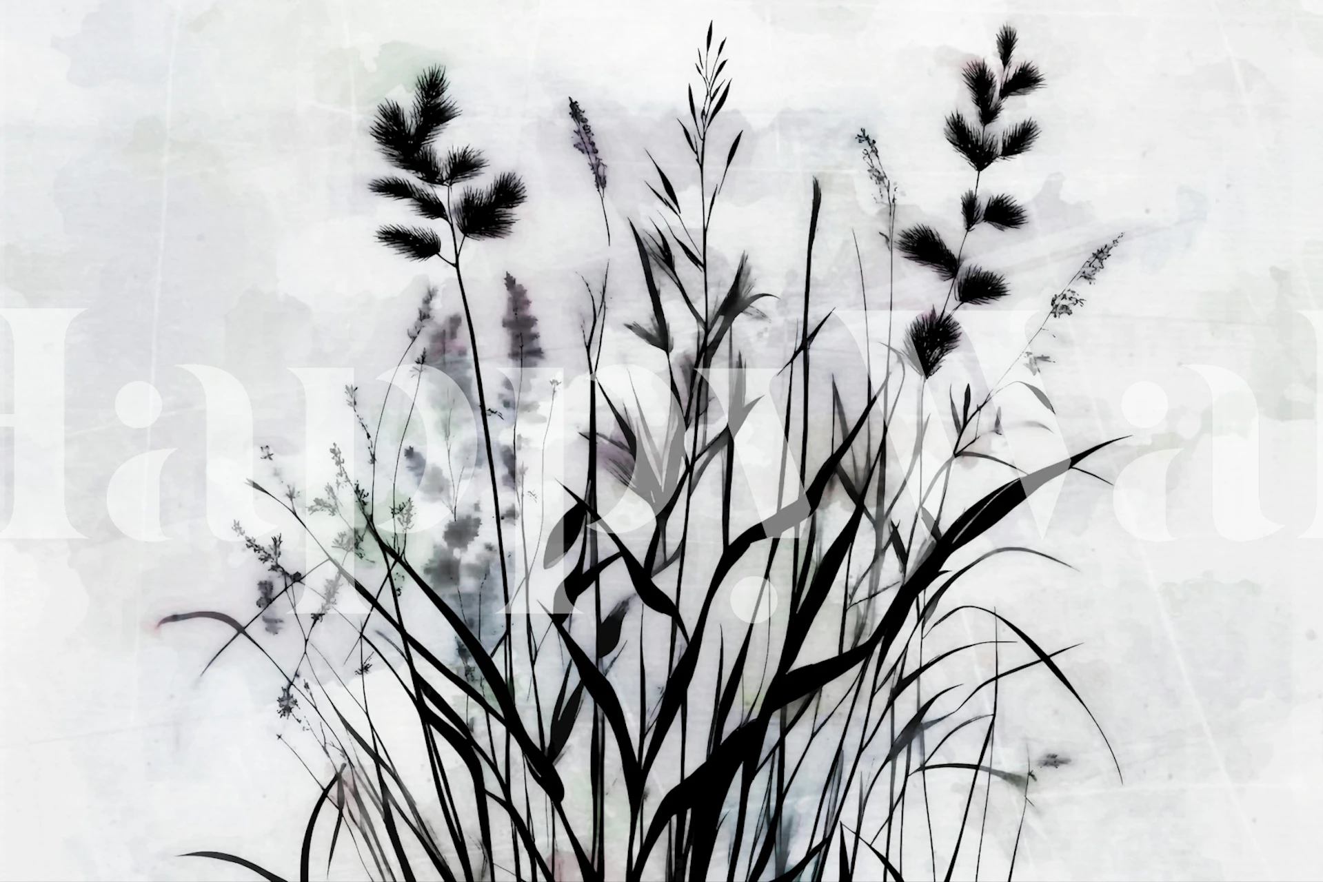 Tapeta Wild Flowers Mystery w nowoczesnym pokoju