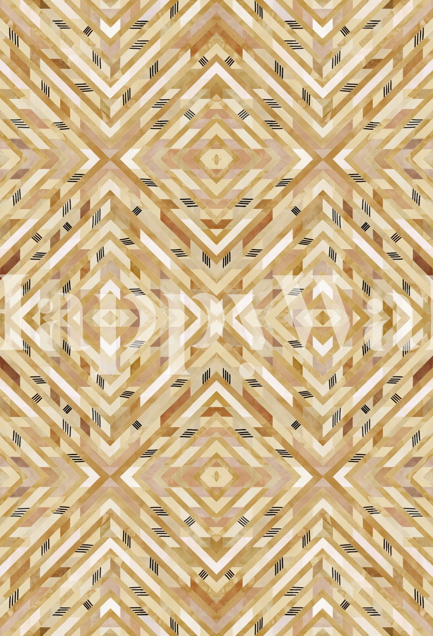 Modern Geometric West WE wallpaper in a room