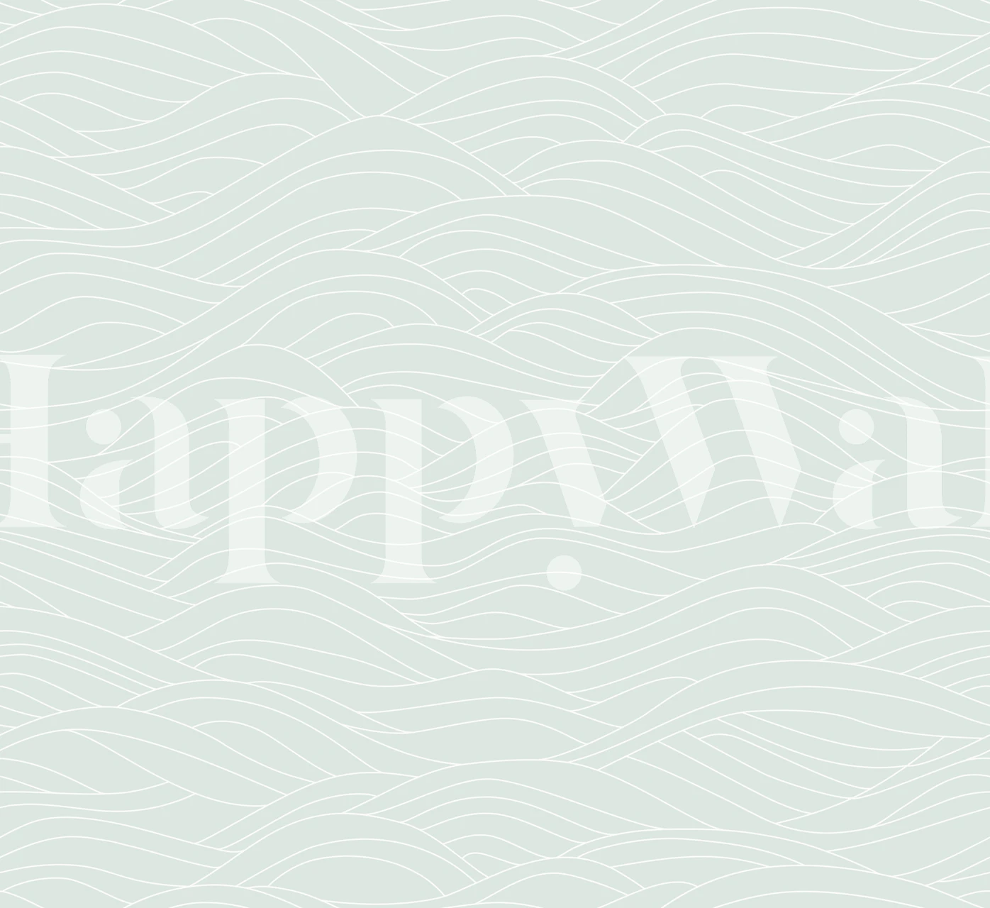 Fotomural vinílico de parede abstrato com padrão de ondas verdes para decoração de interiores calmante