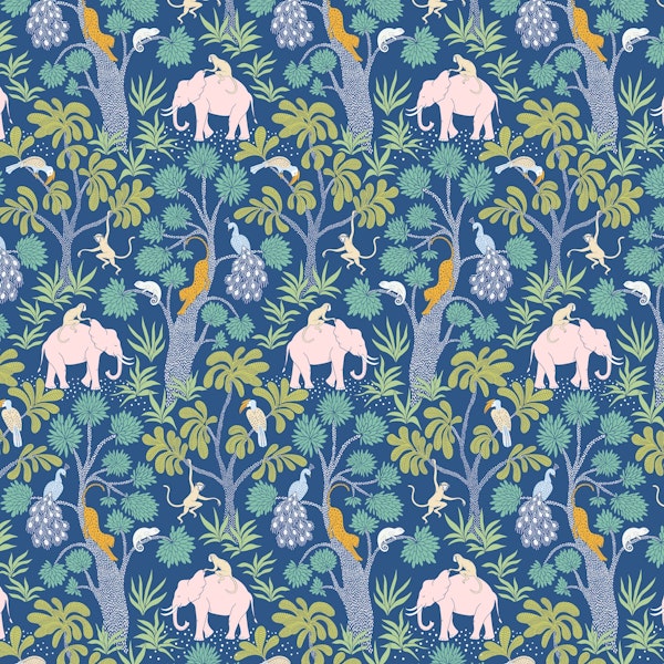 Elephant Jungle - colourful