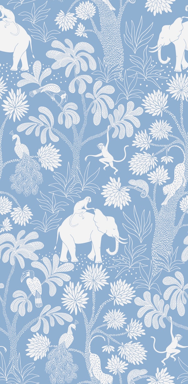 Elephant Jungle - blue
