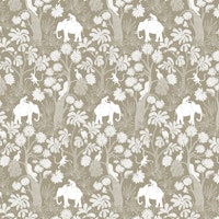 Elephant Jungle - beige papiers peint