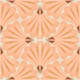 Flower tiles peach fuzz rusty
