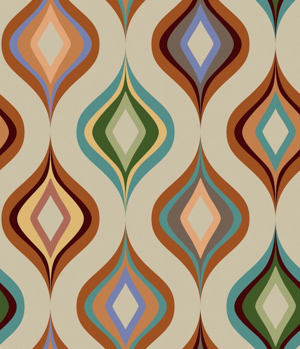 1970s Retro Curvilinear