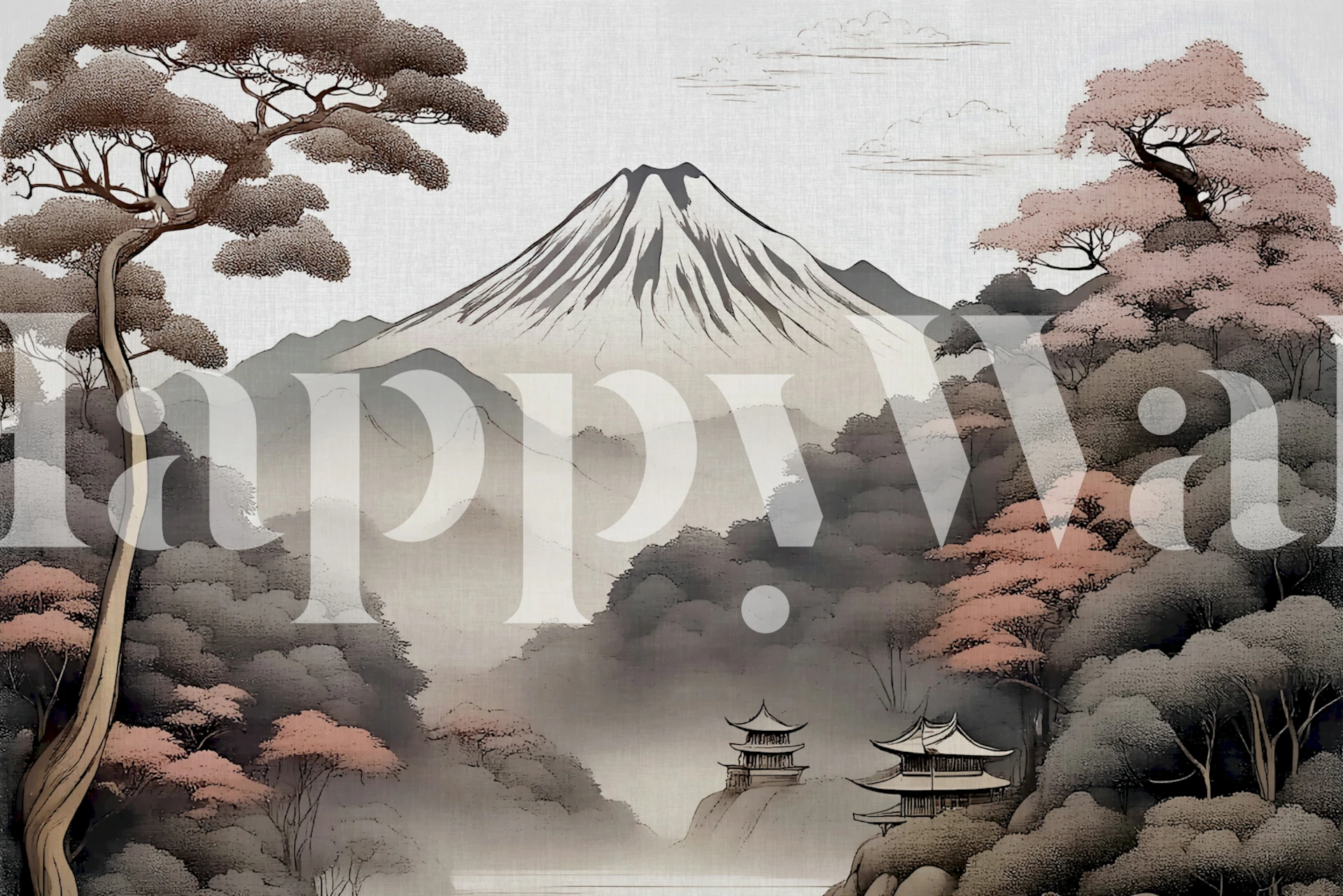 Japan Luxury Linen behang in een kamer