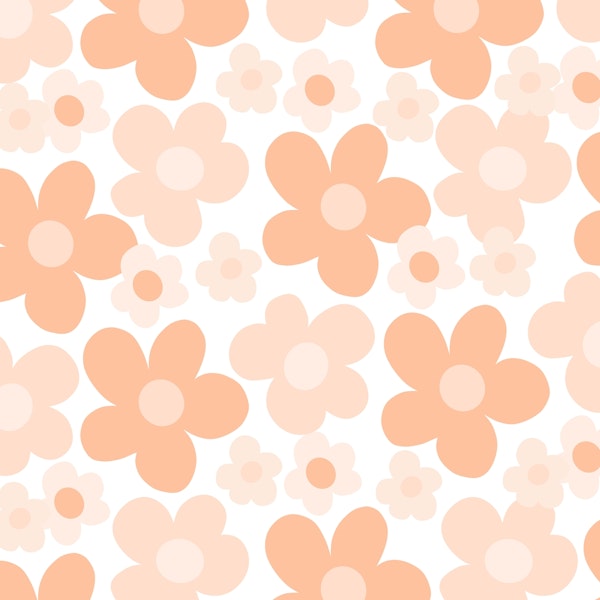 Peachy Daisies Retro Dream 1