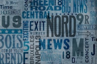 Urban Street Art Typography Blue Teal tapete