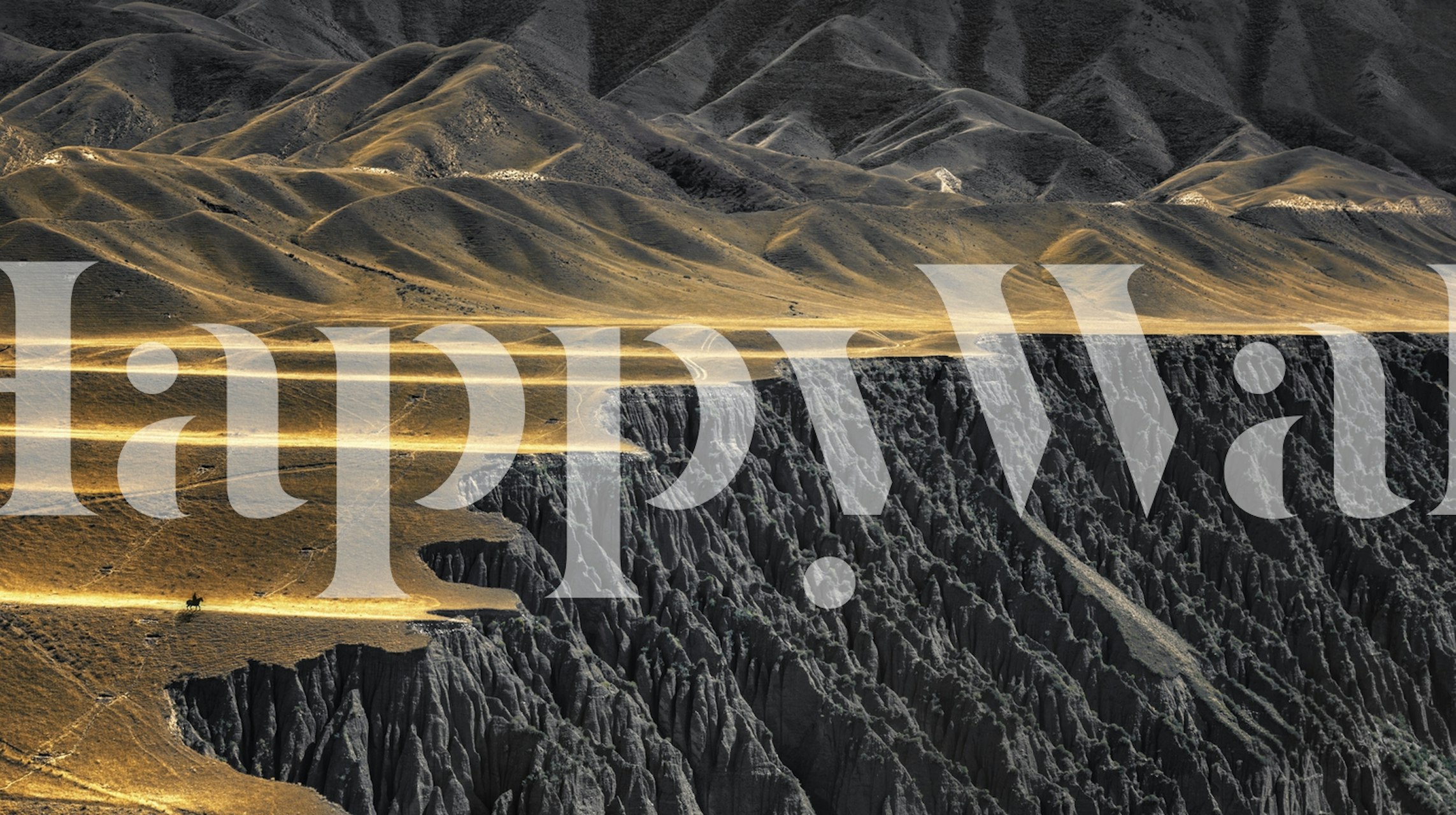 Decorative wallpaper featuring dramatic landscape design