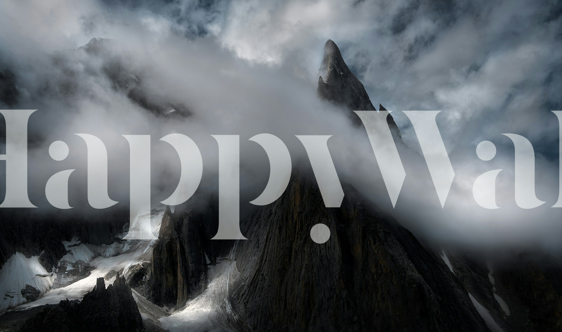 Karakoram mountain wallpaper in a room