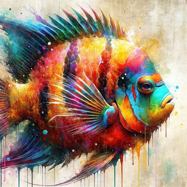 Colorful Tropical Fish Portrait