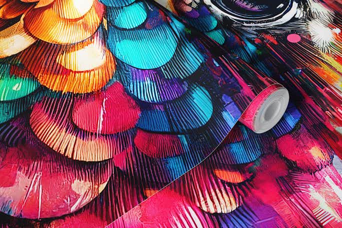 Watercolor Hummingbirdwallpaper roll