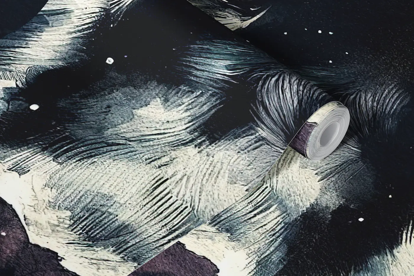 Watercolor Panther Portrait wallpaper roll