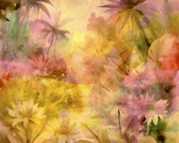 Tropical Sunny Yellow Forest papiers peint