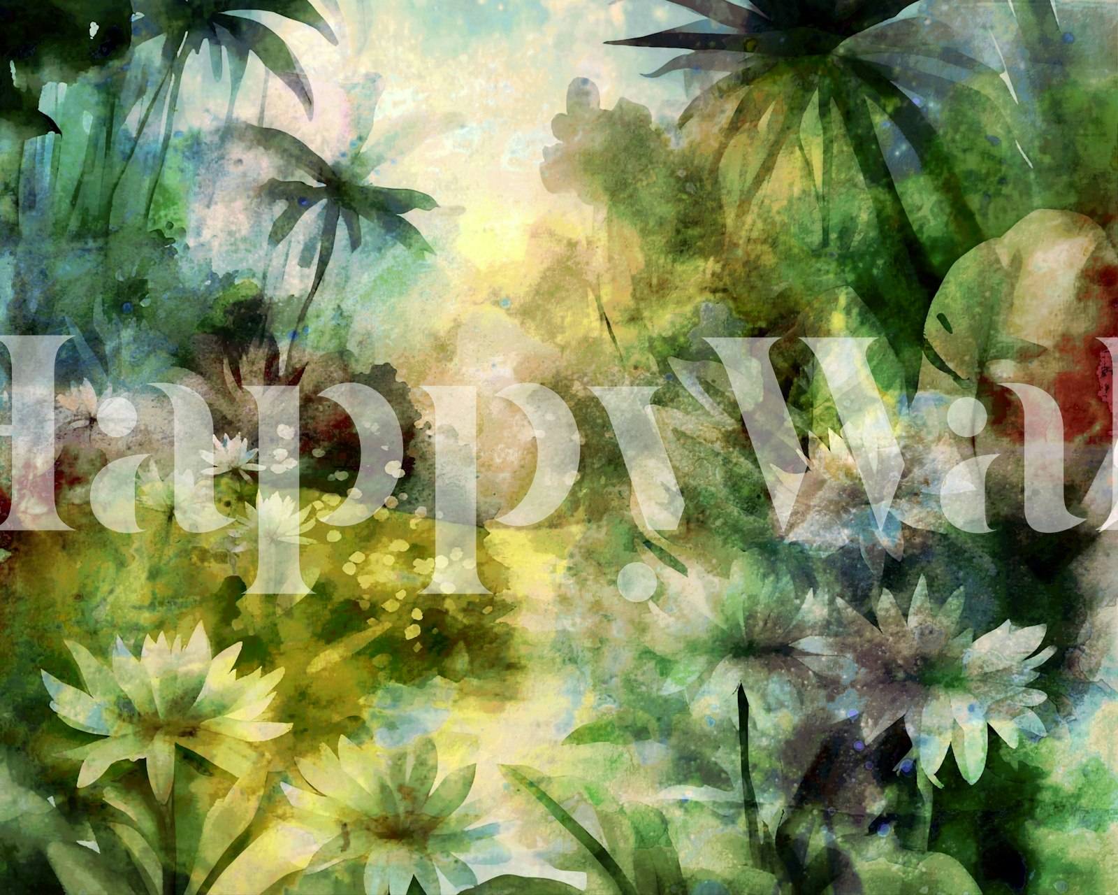 Tropical forest wallpaper design