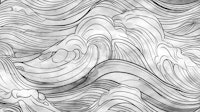 Clouds Line Art behang