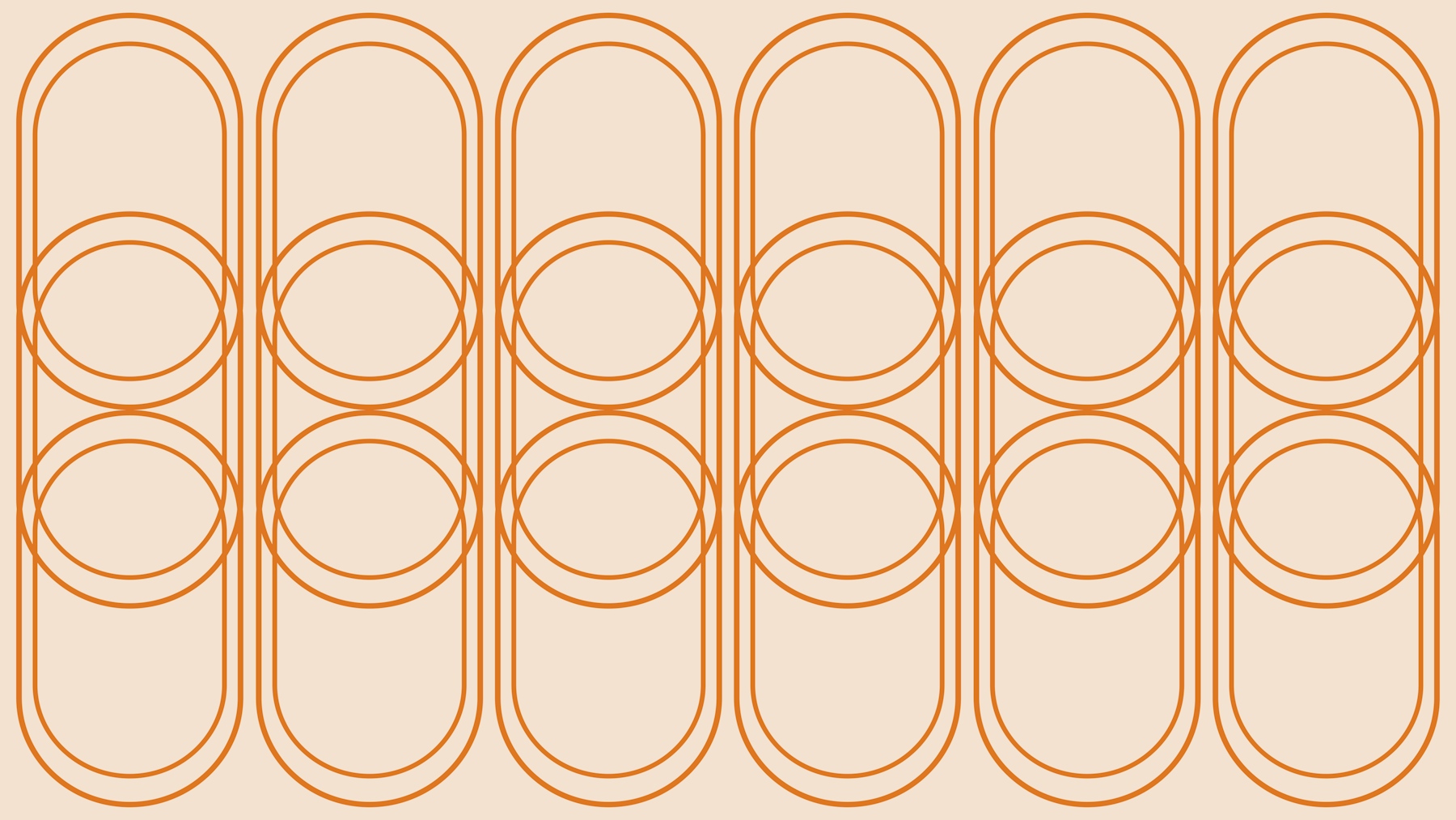 Peach Orange Vintage Pattern wallpaper Happywall