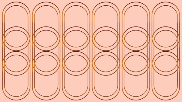 Peach Art Deco