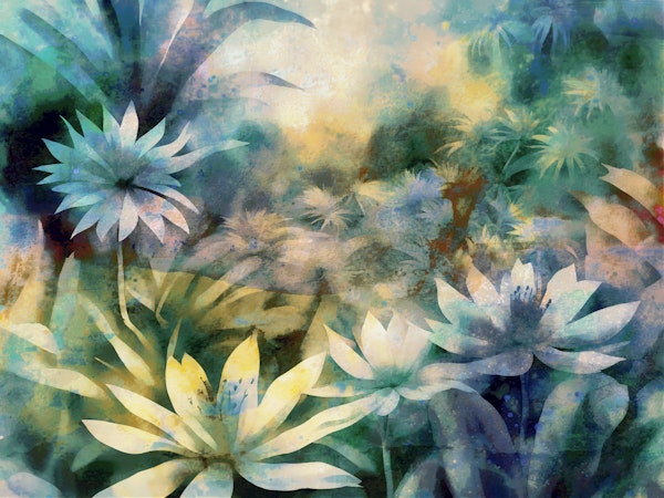 Watercolor Tropical Forest