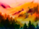 Peachy Sunrise Forest