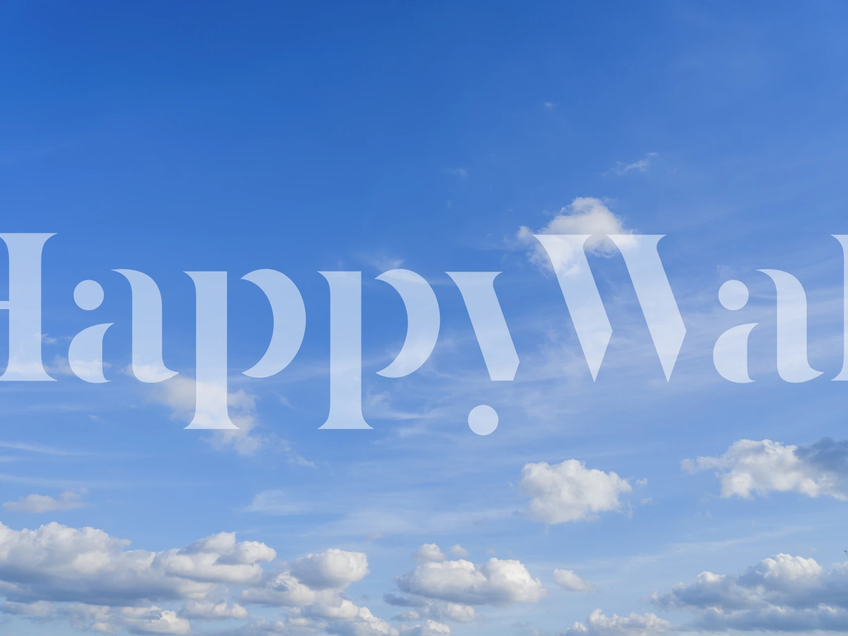 Wallpaper design featuring blue skies and clouds