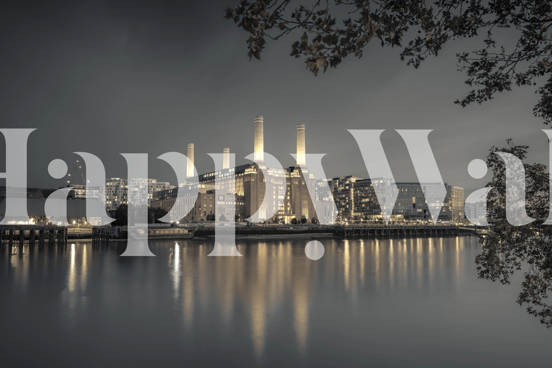 Battersea Power Station -tapetti huoneessa