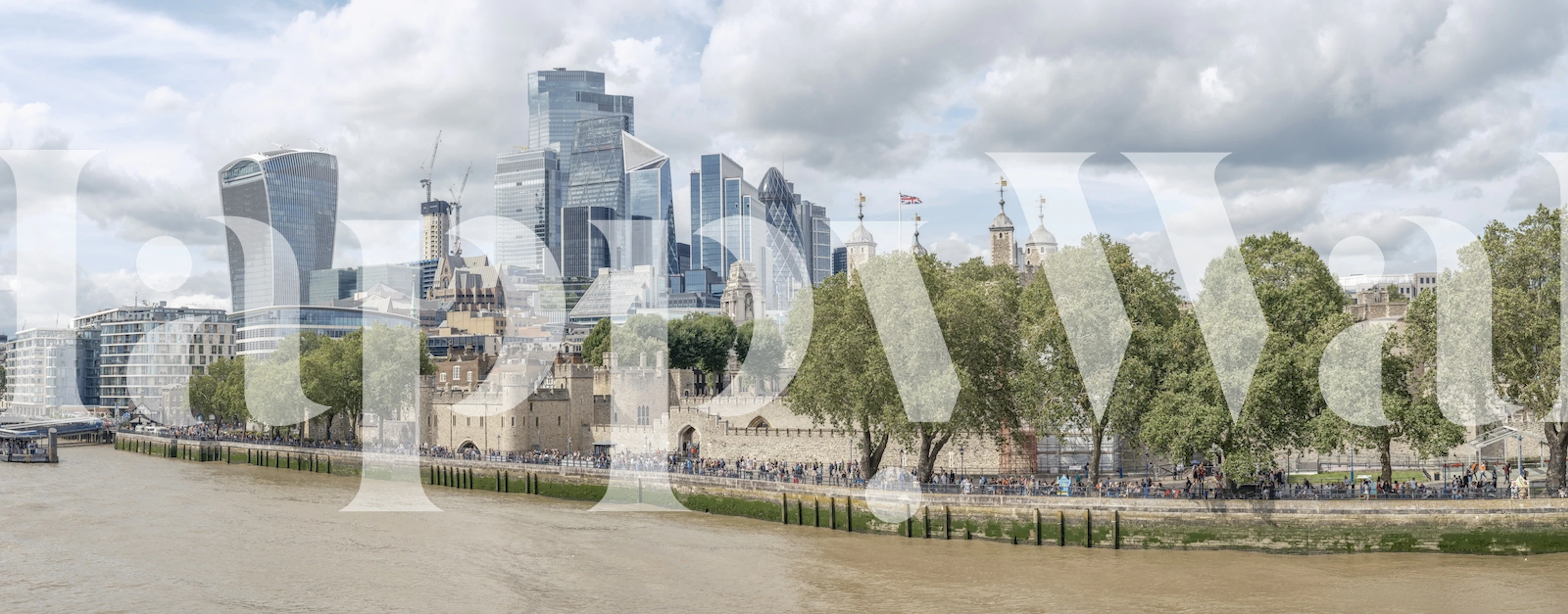 London's Heritage wallpaper displayed in a room