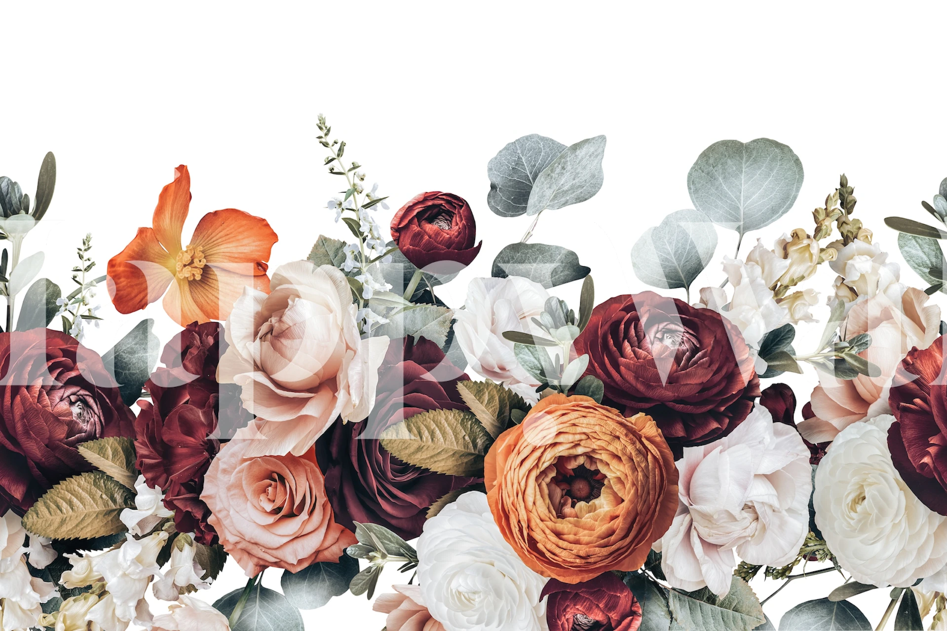 Rose Delight květinová tapeta v místnosti