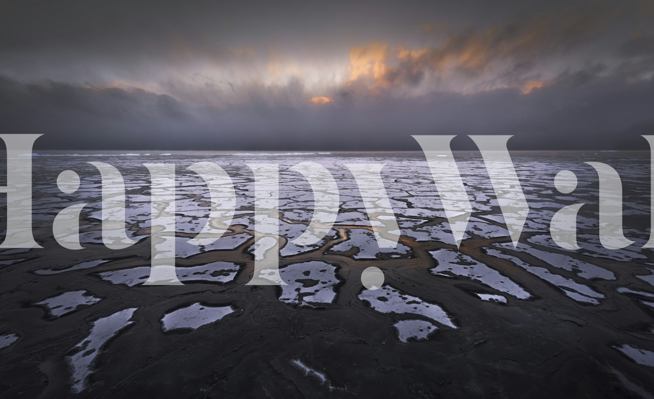 Coastal sunset with twilight hues and reflective tide pools wall mural