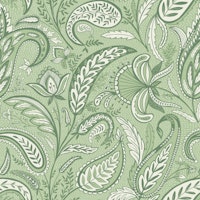 Welcoming paisley monochrome green ταπετσαρία